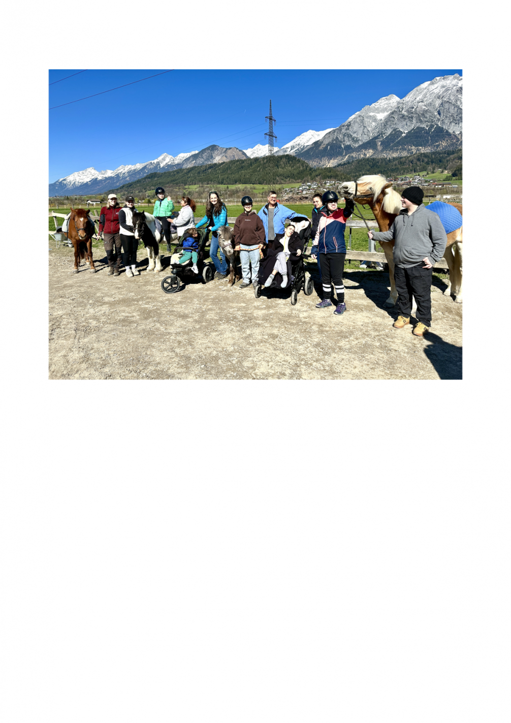 Reitgruppe im Frühjahr